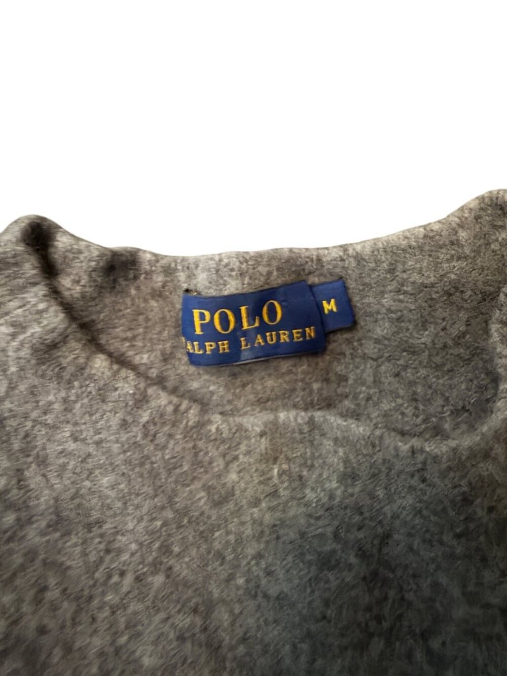 Vintage Polo Ralph Lauren Kids Gray Merino Wool & Cashmere Blend Crewneck Sweate - Picture 2 of 4